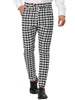 Casual Geometric Printed Color Block Dress Pants
