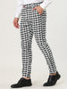 Casual Geometric Printed Color Block Dress Pants