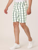 Casual Plaid Print Drawstring Waist Dress Shorts