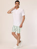 Casual Plaid Print Drawstring Waist Dress Shorts