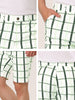 Casual Plaid Print Drawstring Waist Dress Shorts