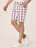 Casual Plaid Print Drawstring Waist Dress Shorts