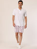 Casual Plaid Print Drawstring Waist Dress Shorts