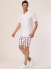Casual Plaid Print Drawstring Waist Dress Shorts