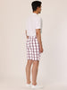Casual Plaid Print Drawstring Waist Dress Shorts