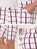 Casual Plaid Print Drawstring Waist Dress Shorts