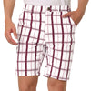 Casual Plaid Print Drawstring Waist Dress Shorts