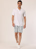 Casual Plaid Print Drawstring Waist Dress Shorts