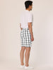 Casual Plaid Print Drawstring Waist Dress Shorts