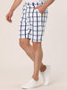 Casual Plaid Print Drawstring Waist Dress Shorts