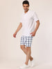 Casual Plaid Print Drawstring Waist Dress Shorts