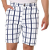 Casual Plaid Print Drawstring Waist Dress Shorts