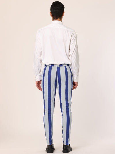 Stylish Striped Flat Front Formal Dress Pants