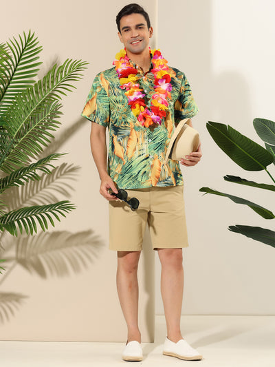 Floral Printed Short Sleeve Button Hawaiian Shirts