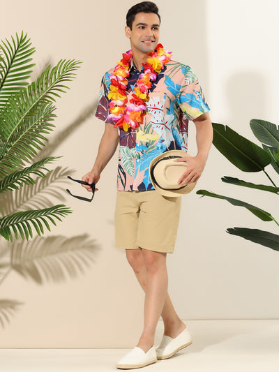 Summer Hawaiian Printed Short Sleeve Beach Shirts