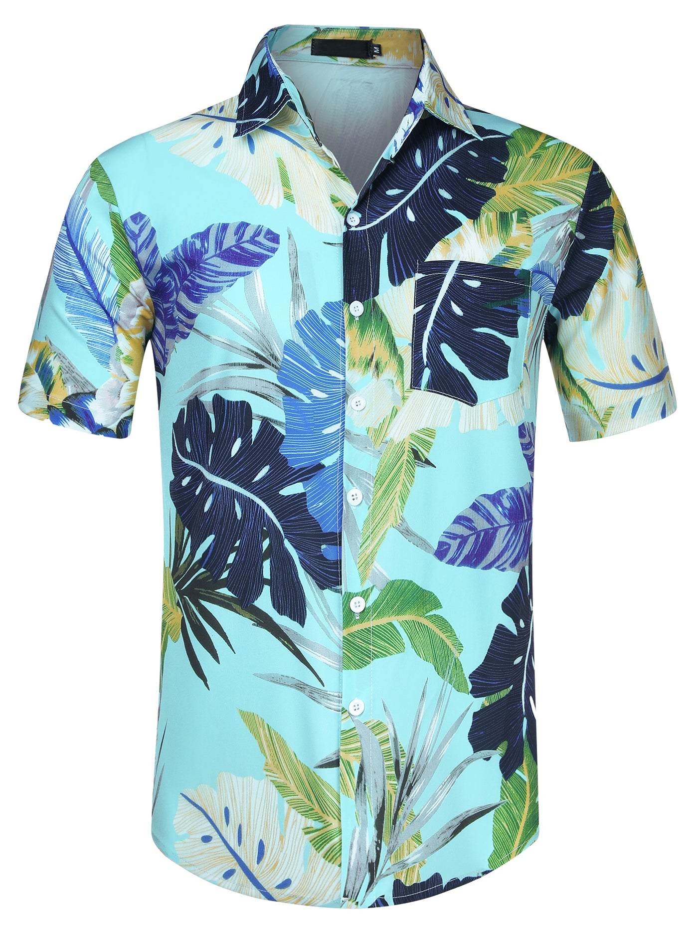 Bublédon Summer Hawaiian Printed Short Sleeve Beach Shirts
