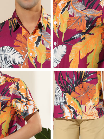 Summer Hawaiian Printed Short Sleeve Beach Shirts