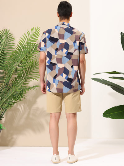 Summer Irregular Geometric Pattern Hawaiian Shirt