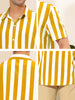 Stripe Short Sleeve Color Block Button Beach Shirts