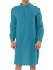 Banded Collar Henley Shirt Pajamas Robe Nightgown