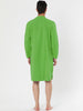 Banded Collar Henley Shirt Pajamas Robe Nightgown