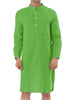 Banded Collar Henley Shirt Pajamas Robe Nightgown