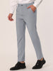 Classic Solid Color Mid Rise Full Length Dress Pants