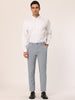 Classic Solid Color Mid Rise Full Length Dress Pants