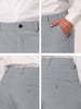 Classic Solid Color Mid Rise Full Length Dress Pants