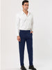 Classic Solid Color Mid Rise Full Length Dress Pants