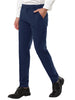 Classic Solid Color Mid Rise Full Length Dress Pants