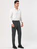 Classic Solid Color Mid Rise Full Length Dress Pants
