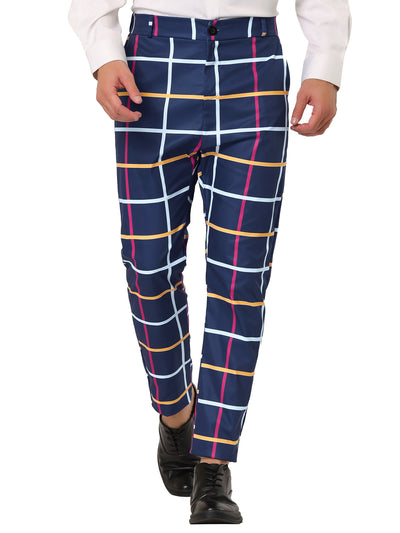 Smart Casual Plaid Dress Pants Checked Trousers
