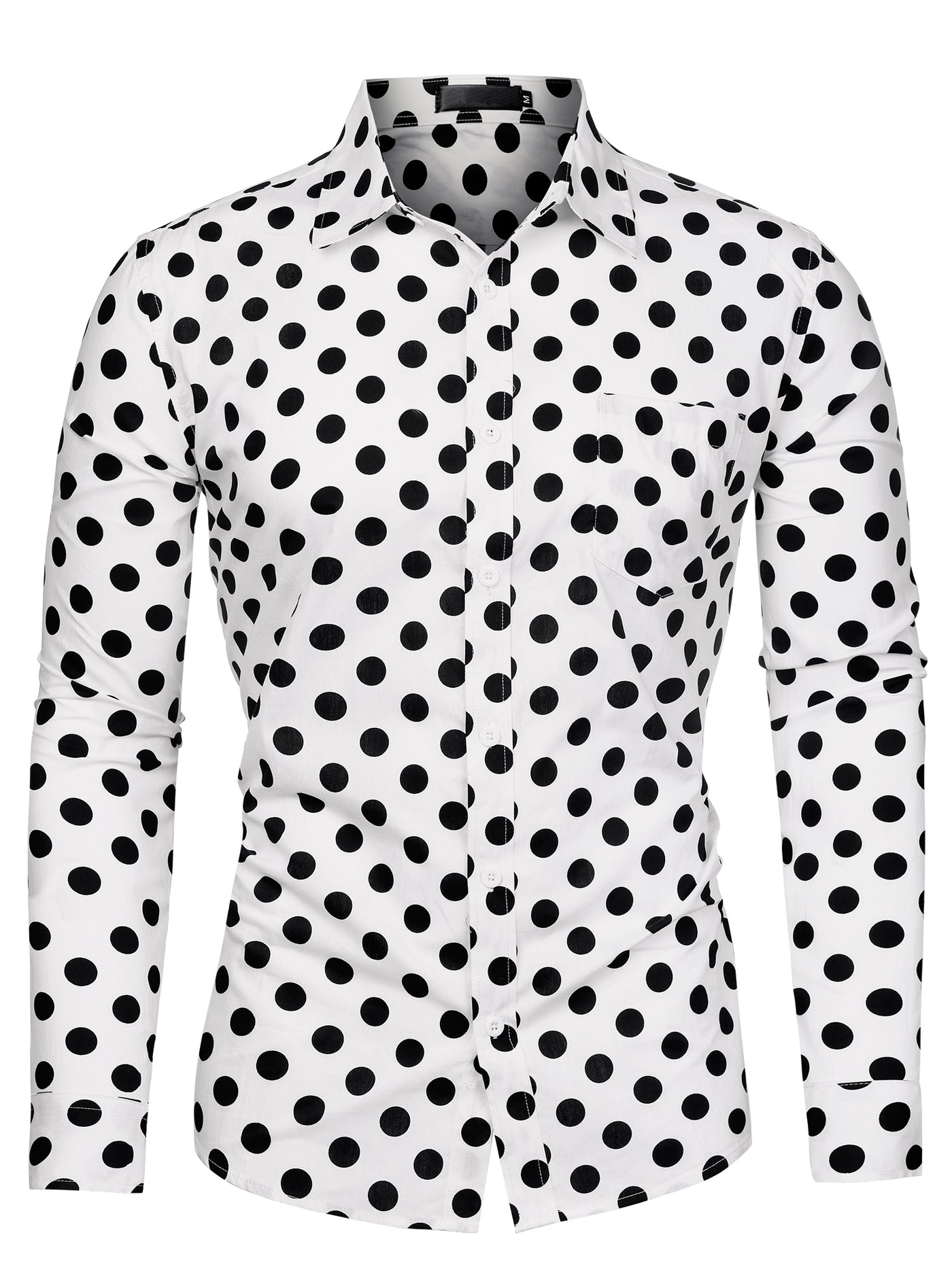 Bublédon Cotton Regular Fit Coin Dot Button Up Shirt