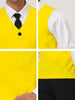 V Neck Sleeveless Two Pockets Button Solid Vest
