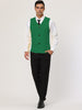 V Neck Sleeveless Two Pockets Button Solid Vest
