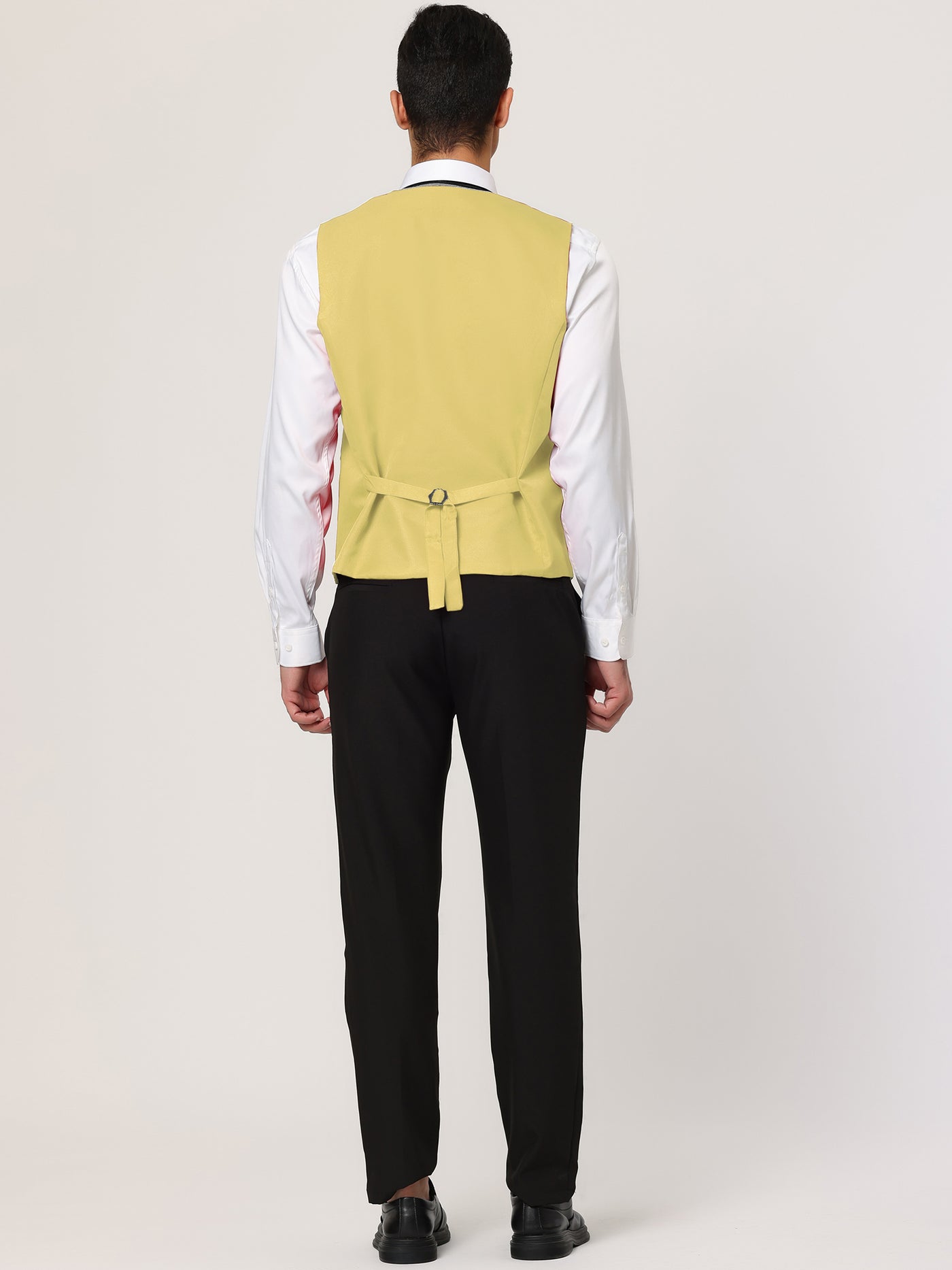 Bublédon Fake Two-piece V Neck Layered Business Dress Vest