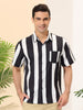 Summer Colorful Striped Short Sleeve Button Shirt