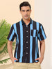 Summer Colorful Striped Short Sleeve Button Shirt