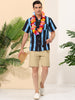 Summer Colorful Striped Short Sleeve Button Shirt