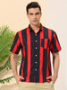 Summer Colorful Striped Short Sleeve Button Shirt
