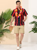 Summer Colorful Striped Short Sleeve Button Shirt