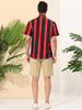 Summer Colorful Striped Short Sleeve Button Shirt
