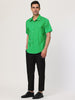 Retro Short Sleeve Cotton Polka Dot Button Up Shirt