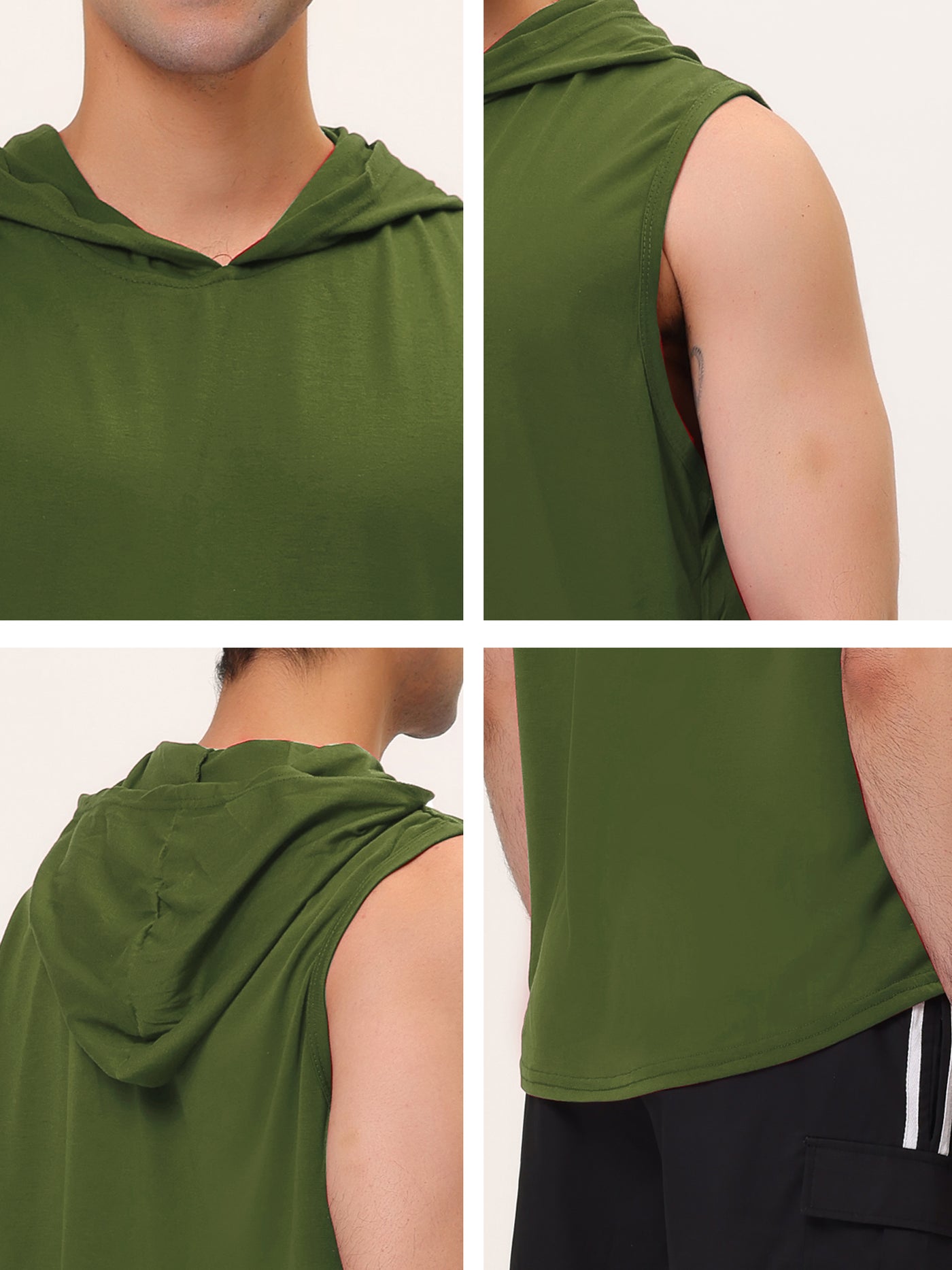 Bublédon Workout Gym Tank Tops Drawstring Hooded Vest