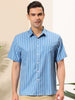Summer Colorful Striped Short Sleeve Button Shirt