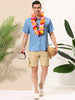 Summer Colorful Striped Short Sleeve Button Shirt