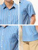 Summer Colorful Striped Short Sleeve Button Shirt