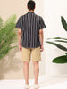 Summer Colorful Striped Short Sleeve Button Shirt