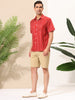 Summer Colorful Striped Short Sleeve Button Shirt
